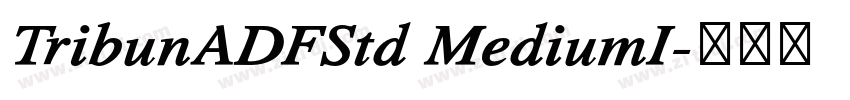 TribunADFStd MediumI字体转换